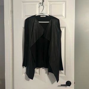 Size small Zara sweater knit sleeves, leather opening